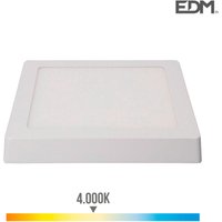 Quadratische LED-Deckenleuchte EDM 23cm - 20W - 1500lm - 4000K - Weiß - 31591 - Blanc von EDM