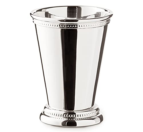 EDZARD Bechervase Perla (300 ml) schwerversilbert - Silberbecher, Becher für Cocktails, Longdrinks, Wasser Hochglanz - Dekovase, Vase für Blumen, Blumenvase, Blumenübertopf, Blumentopf für Pflanzen von EDZARD