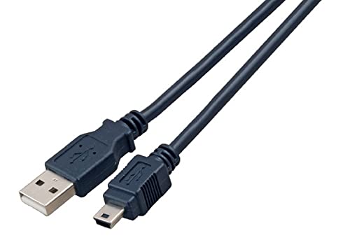 EFB USB2.0 Anschlusskabel Stecker Typ-A auf Mini-Stecker Typ-B 1,8 m, schwarz von EFB-Elektronik