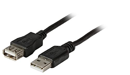 EFB USB2.0 Verlängerungskabel Stecker Typ-A auf A-Buchse, 1,0m schwarz von EFB-Elektronik