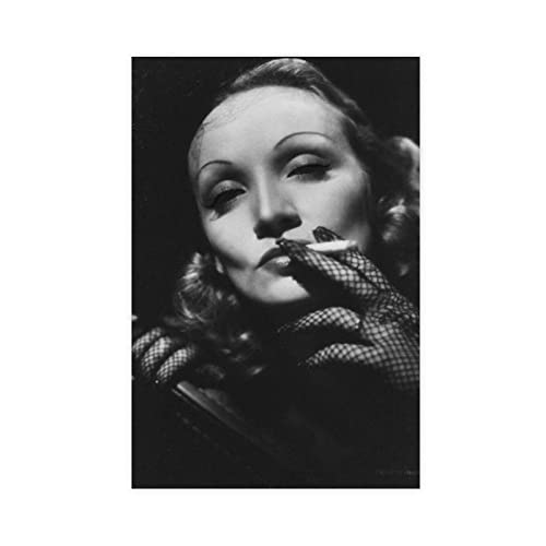 Marlene Dietrich Poster 20 Leinwand Poster Wandkunst Dekor Druck Bild Gemälde für Wohnzimmer Schlafzimmer Dekoration Rahmen Stil 30 x 45 cm von EFEZAC