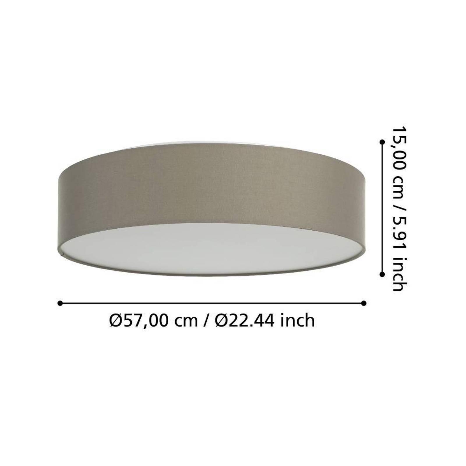 EGLO connect Romao-Z LED-Deckenlampe, Ø57cm, taupe von EGLO connect