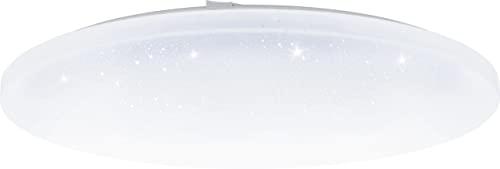 EGLO Access LED Deckenleuchte Frania-A, 1 flammige Wandlampe mit Kristall-Effekt aus Stahl und Kunststoff, Weiß, mit Fernbedienung, Farbtemperaturwechsel (warm, neutral, kalt), dimmbar, Ø 57 cm von EGLO