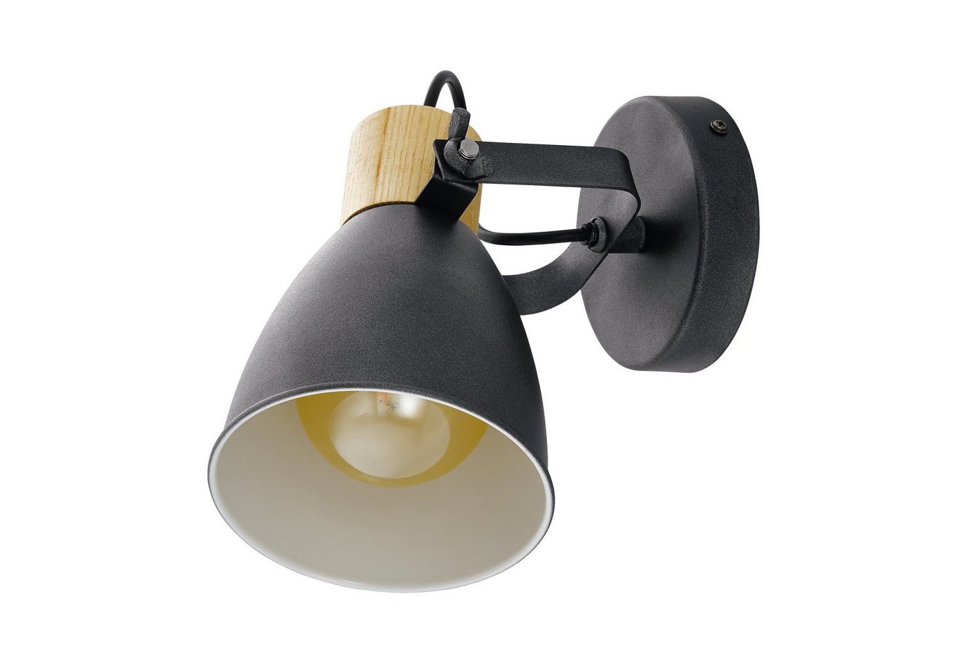EGLO LED Deckenspot Coswarth, Leuchtmittel exklusive, Deckenlampe Vintage, Retro, Wandleuchte, Wohnzimmerlampe, E27 Fassung von EGLO