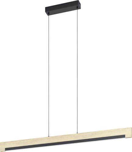 EGLO LED Pendelleuchte Camacho, 1 flammige Hängelampe dimmbar, Hängeleuchte aus Stahl, Holz und Kunststoff, Esstischlampe in Schwarz, Natur, Weiß, Wohnzimmerlampe hängend EGLO LED Pendelleuchte Camacho, 1 flammige Hängelampe dimmbar, Hängeleuchte aus Stahl, Holz und Kunststoff, Esstischlampe in Schwarz, Natur, Weiß, Wohnzimmerlampe hängend von EGLO