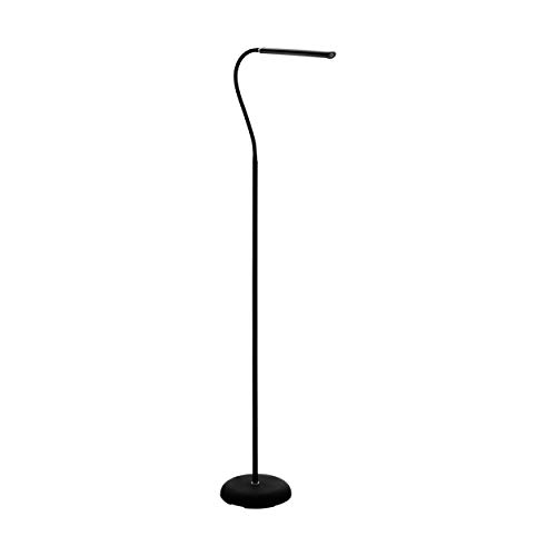 EGLO LED Stehlampe Laroa, Standlampe mit Touch, dimmbar in Stufen, Stehleuchte aus Kunststoff in Schwarz, Standleuchte, LED Bürolampe neutralweiß von EGLO