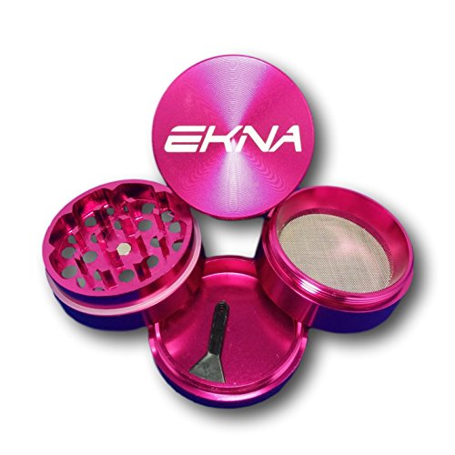 EKNA Grinder rosa Ø50mm - Pinker Grinder - Grinder Special CNC gefräst - Grinder pink - Gewürz & Tabak Crusher - Die Grinder mit Zufriedenheitsgarantie - Höhe 36mm (Pink) von EKNA