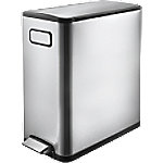 EKO Edelstahl Treteimer 20 L 25 (B) x 37,5 (T) x 46,5 (H) cm Silber von EKO