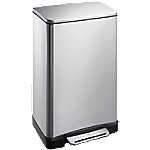 EKO Edelstahl Treteimer 30 L 36 (B) x 32 (T) x 62,6 (H) cm Silber von EKO