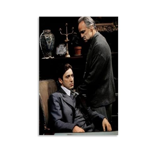 EKoKim Al Pacino – Poster Con Foto Firmato The Godfather Poster, dekoratives Gemälde, Leinwand-Wandposter und Kunstdruck, modernes Familienschlafzimmer-Dekor-Poster, 30 x 45 cm von EKoKim