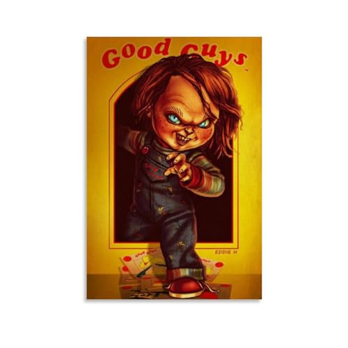 EKoKim Chucky Kinderspiel-Film-Poster, dekoratives Gemälde, Leinwand-Wandposter und Kunstdruck, modernes Familienschlafzimmer-Dekor-Poster, 60 x 90 cm von EKoKim