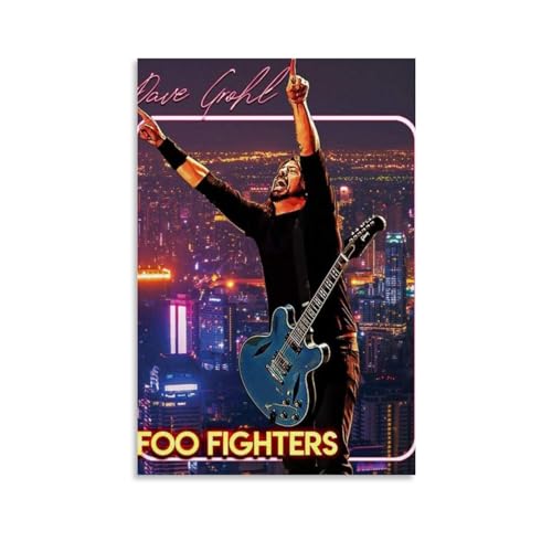 EKoKim Foo Fighters Dave Grohl Poster, dekoratives Gemälde, Leinwand, Wandposter und Kunstdruck, modernes Familienschlafzimmer-Dekor-Poster, 20 x 30 cm von EKoKim