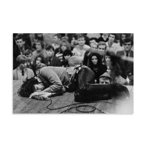 EKoKim Jim Morrison Collapsed on Stage Poster, dekoratives Gemälde, Leinwand-Wandposter und Kunstdruck, modernes Familienschlafzimmer-Dekor-Poster, 30 x 45 cm von EKoKim