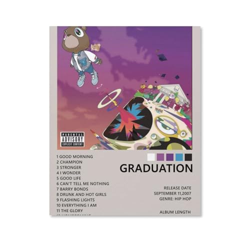 EKoKim Kanye West Graduation Album Poster Dekorative Malerei Leinwand Wandposter und Kunstdruck Modern Familie Schlafzimmer Dekor Poster 20 x 25 cm von EKoKim