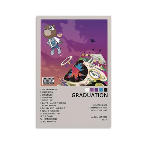 EKoKim Kanye West Graduation Album Poster Dekorative Malerei Leinwand Wandposter und Kunstdruck Modern Familie Schlafzimmer Dekor Poster 20 x 30 cm von EKoKim