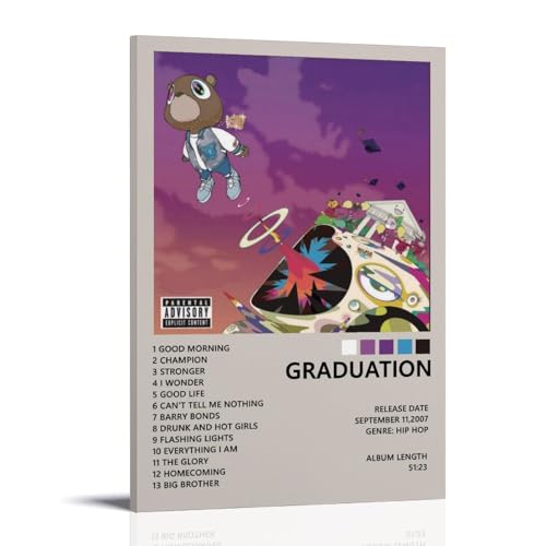 EKoKim Kanye West Graduation Album Poster Dekorative Malerei Leinwand Wandposter und Kunstdruck Modern Familie Schlafzimmer Dekor Poster 20 x 30 cm von EKoKim