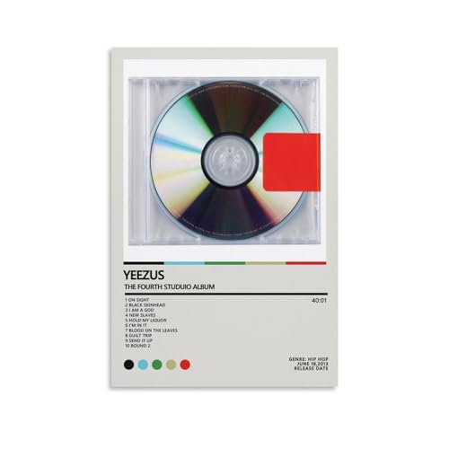 EKoKim Kanye West Poster Yeezus Poster, dekoratives Gemälde, Leinwand-Wandposter und Kunstdruck, modernes Familienschlafzimmer-Dekor-Poster, 30 x 45 cm von EKoKim