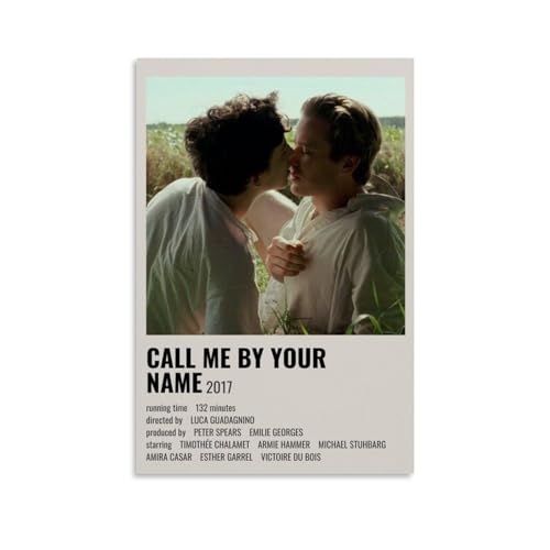 EKoKim Poster mit Aufschrift "Call Me by Your Name", dekoratives Gemälde, Leinwand-Wandposter und Kunstdruck, modernes Familienschlafzimmer-Dekor-Poster, 50 x 75 cm von EKoKim