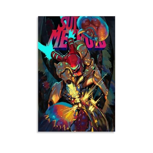 EKoKim Super Metroid Poster, dekoratives Gemälde, Leinwand-Wandposter und Kunstdruck, modernes Familienschlafzimmer-Dekor-Poster, 40 x 60 cm von EKoKim