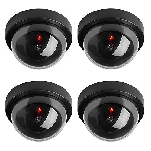 ELEAR™ 4 X schwarz Kuppel Outdoor Dummy Fake LED blinkt Überwachungskamera CCTV Überwachung Nachahmung Security Camera von ELEAR