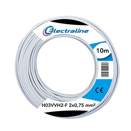 Kabel H03VVH2-F, 2x0.75 mm, 10 mt von Electraline