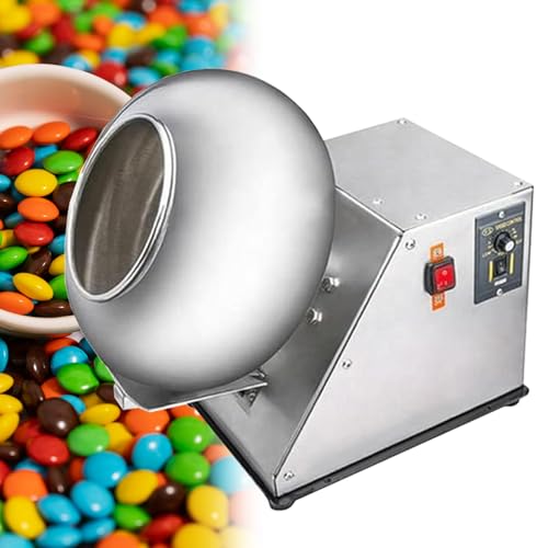 ELIKBH Zuckerbeschichtungsmaschine Kleine Kommerzielle Schokoladenpfannenmaschine Candy Chocolate Sugar Coating Machine für die Süßwarenherstellung in der Küche zu Hause von ELIKBH