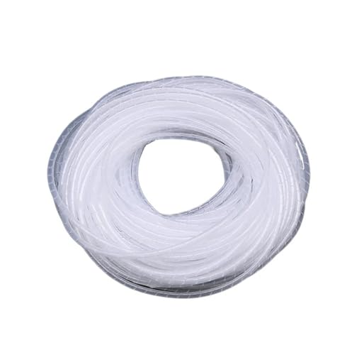 Spiralschutz Spiral Cable Wrap Sleeving Tube ID 4mm 6mm 10mm 14mm 20mm 30mm Flame Retardant Band Winding Pipe Wire Sleeves wickelt Kabel(White 16mm OD x 4 meter) von ELLANA