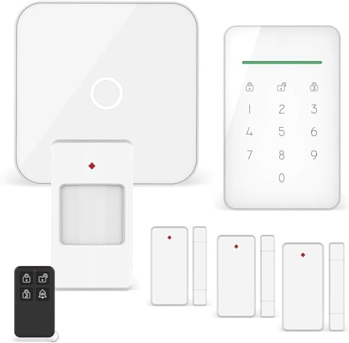 ELRO AS90S Home+ Smart Alarmanlage-WiFi-GSM Funktion-Bestens getestet-Mit Basisstation, Bedieneinheit, Bewegungsmelder, 3X Tür-/Fensterkontakt und Funk Key Ring, Komplettes Set von ELRO