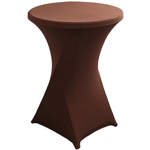 Schwarz Stehtisch Hussen Stretch Stehtisch Tischdecke mit Rock, 60×110cm/80×110cm Runder Cocktail-Tischrock, Bistrotisch-Bartisch-Abdeckung für Party, Hochzeit, Banketttisch ( Color : #10 , Size : 80x von ELYSYSRL