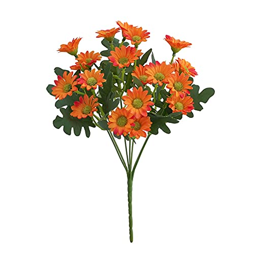 Künstliche Pflanzen und Blumen 6 STÜCKE Künstliche Blumen Pflanzen 31 cm Sonnenblume Bunte Kleine Gänseblümchen Seide Hausgarten Dekoration Chrysantheme Hochzeit DIY Party ( Color : Orange , Size : 6P von EMEPE