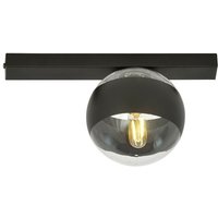 Emibig fit Schwarze Kugel-Deckenleuchte mit klaren, schwarzen Glasschirmen, 1x E14 von EMIBIG LIGHTING