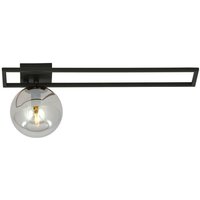 Emibig imago Schwarze Globe-Deckenleuchte links mit Graphitglasschirmen v2, 1x E14 von EMIBIG LIGHTING