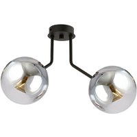 Emibig nova Schwarze Globe-Deckenleuchte mit Graphitglasschirmen, 2x E14 von EMIBIG LIGHTING