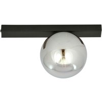 Emibig fit Schwarze Globe-Deckenleuchte mit Graphitglasschirmen, 1x E14 von EMIBIG LIGHTING
