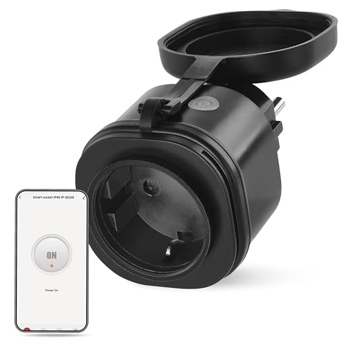 EMOS GoSmart ZigBee Outdoor Steckdose 16A, 2,4GHz Smart Steckdose mit Timer und Stromzähler, IP44, manuell oder mit Smart-App gesteuert, kompatibel mit Amazon Alexa, Google Assistant, schwarz EMOS GoSmart ZigBee Outdoor Steckdose 16A, 2,4GHz Smart Steckdose mit Timer und Stromzähler, IP44, manuell oder mit Smart-App gesteuert, kompatibel mit Amazon Alexa, Google Assistant, schwarz von EMOS
