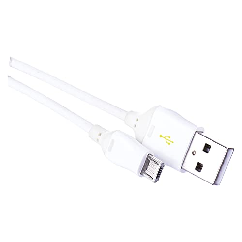 EMOS USB-Kabel 2.0, A-Stecker + Micro B-Stecker, 1 m Kabellänge, High Speed Datenübertragung 480 Mbit/s, als Ladekabel/Anschlusskabel verwendbar, Weiß von EMOS