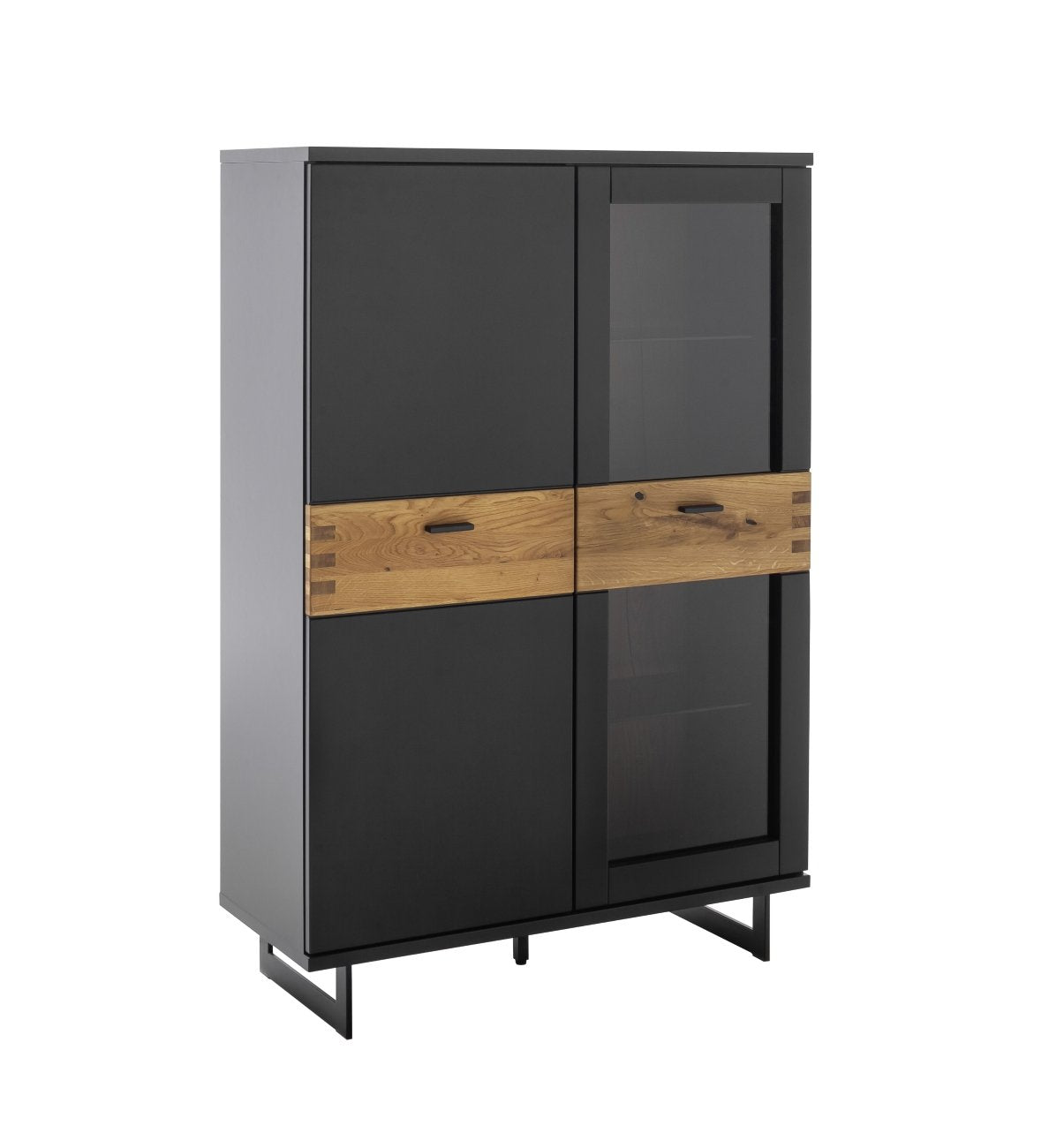 Highboard 90 cm anthrazit + Wildeiche TL3100 von EMPINIO24