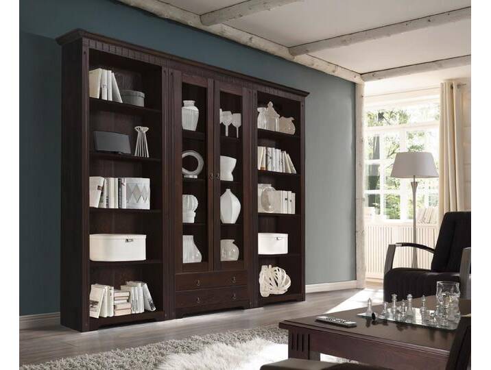 Regalwand kolonial Vitrinenschrank Kiefer 262 cm Cordoba Regalwand kolonial Vitrinenschrank Kiefer 262 cm Cordoba von EMPINIO24