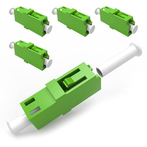 EMSECKO 5er Pack LC/APC auf LC/APC Trägerklasse Singlemode Glasfaser-Adapter für Netzwerkverbindungen, FTTH von EMSECKO