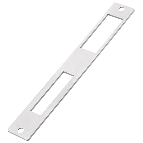 EMSea 1 Stück Flaches Türschließblech Edelstahlplatte 172mm x 23,7mm für Türgriff Riegel Sicherheitsschließbleche Außen- Und Innentür Elektrischer Türöffner Silber (komplett Umschlossen) von EMSea