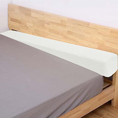 EN AyuL Kopfteil-Kissen, langes Bett, Lückenfüller, rechteckig, für Doppelbett, Wandmatratze, 45D, hochdichte Schaumstoff-Bettschutz-Matratze (5 x 15 x 120 cm, weiß) von EN AyuL
