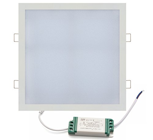 ENERGMiX 24w Slim Flach LED Panel weiss Einbaustrahler Unterputz Einbauleuchte Einbaulampe Deckenleuchte Deckenlampe Lampe Eckig 30x30 cm Warmweiss von ENERGMiX