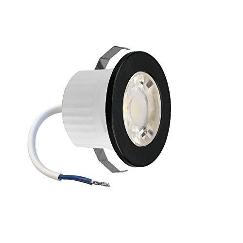 3w Mini LED Einbauleuchte Einbaustrahler Einbauspot Spot Schwarz 240 Lumen Schutzart IP54 Warmweiß von ENERGMiX