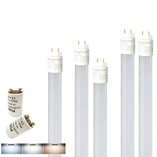 5x 150cm LED Tube Röhre Leuchtstoffröhre Nanoröhre Röhrenlampe 24w 150cm 2280 Lumen G13 Fassung warmweiss inkl. LED Starter von ENERGMiX