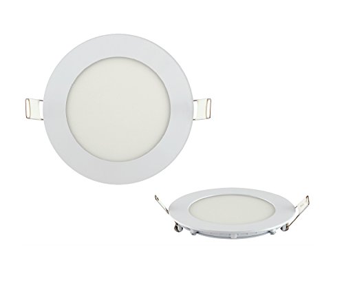 6w Mini Slim LED Panel weisser Rahmen Unterputz Lichtpanel Einbauleuchte Einbaulampe Deckenleuchte Deckenlampe Lampe Rund Ø 120mm Neutralweiss inkl. Trafo von ENERGMiX