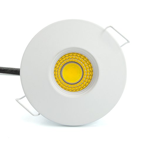 ENERGMiX Klein Mini Spot LED Einbauleuchte Decolampe weiser Rahmen 3 Watt inkl. Trafo 230 Volt Kaltweiß von ENERGMiX
