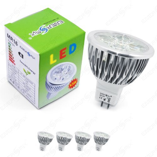 Energmix 4x MR16 / GU5.3 LED SPOT Lampe LED Strahler Energiesparlampe-Leuchtmittel warmweiß Warmlicht 12 Volt 4,5 Watt von ENERGMiX