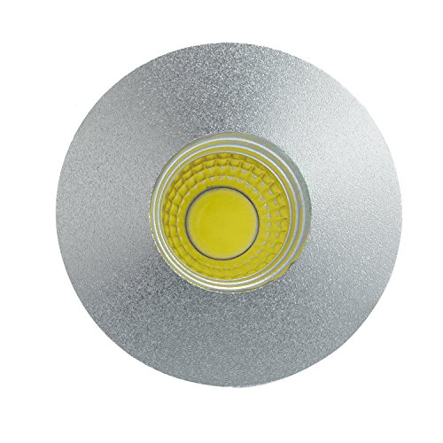 Kleine LED Lampe COB LED Spot Einbauleuchte Rahmen 3 Watt inkl. Trafo silber Kaltweiß von ENERGMiX