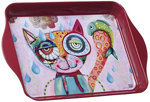 Enesco Allen Deco Aufbewahrungsbox Katze, Metall, mehrfarbig, 14 x 14 x 21 cm von Enesco