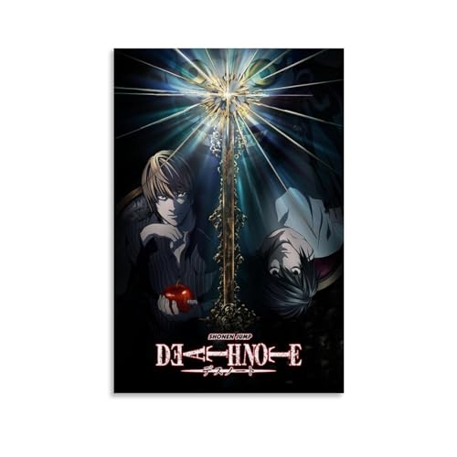 ENILSA Death Note Poster Anime Vintage Cover Poster Dekorative Malerei Leinwand Wandkunst Wohnzimmer Poster Schlafzimmer Malerei,Wandkunst Bilddruck Moderne Familienzimmer Dekor 16x24inch(40x60cm) von ENILSA